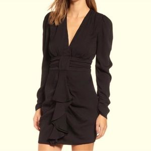 AFRM Ruffle & Ruched Mini Dress Size Small